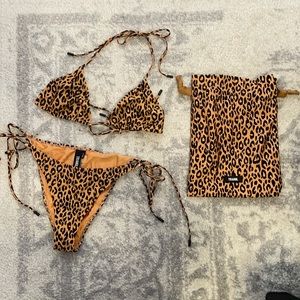 Georgia Leopard Triangl Bathing Suit